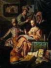 Rembrandt Canvas Paintings - Musical Allegory